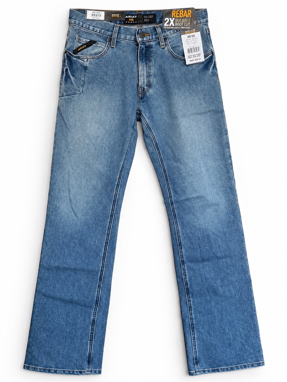Ariat Rebar M4 Relaxed Boot Cut Jeans 30x36 Blue Haze NWT